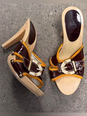 ALDO Vintage Y2K Made in Italy Wooden Heels